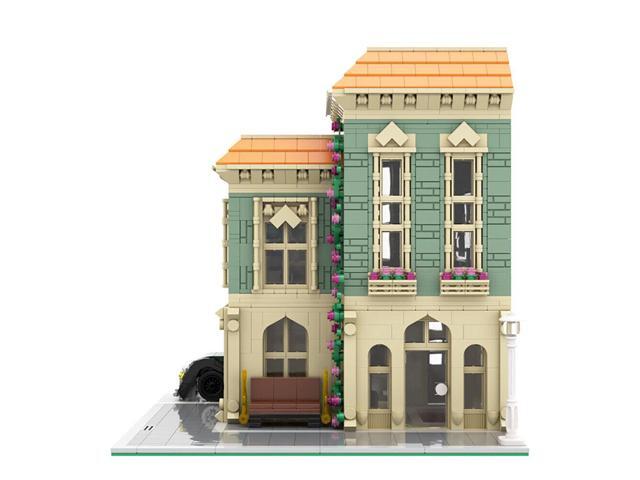 ZITIANYOUBUILD C5475 Modular Post Office with Delivery Car Building Toys Set 2308 Parts