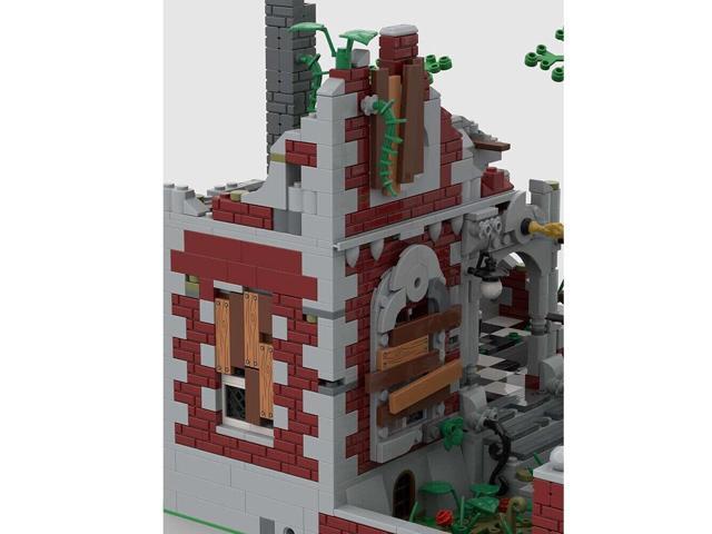 ZITIANYOUBUILD MOC-150081 Modular Ruined Villa A Old But Beautiful House Model 1364 Parts