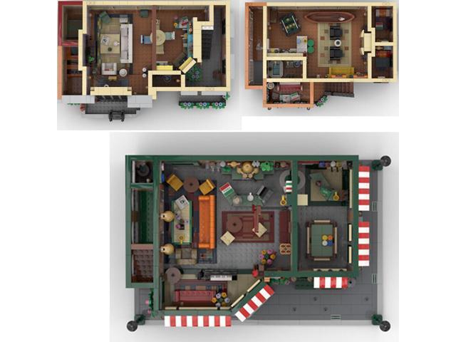 ZITIANYOUBUILD MOC-79570 Apartment with Interior Three-story Modular Building 4651 Parts
