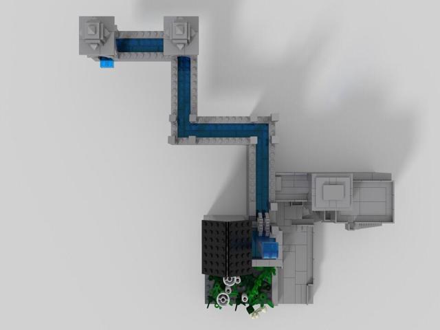 ZITIANYOUBUILD C6670 Impossible Waterfall Architecture Model Building Toys Set 736 Parts