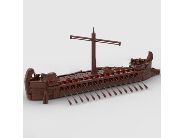 ZITIANYOUBUILD MOC-129097 Ancient Ship Trireme Minifig Scale with 40 Seats 1455 Parts Gift