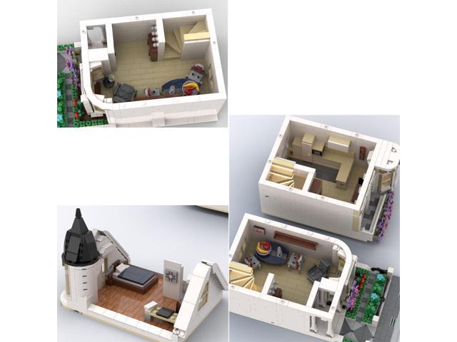 ZITIANYOUBUILD MOC-76402 Town House with Wisteria Plant Interior Modular Building 1943 Parts