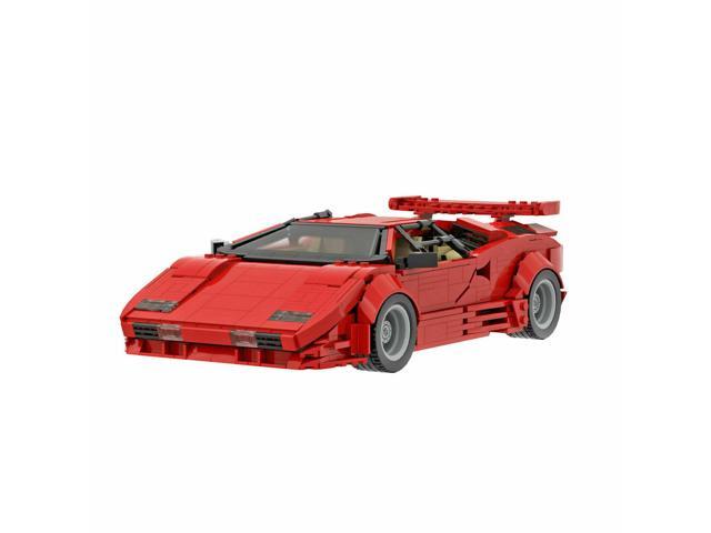 ZITIANYOUBUILD MOC-57779 Classic LP5000 Quattrovalvole Supercar Sports Car Red Version