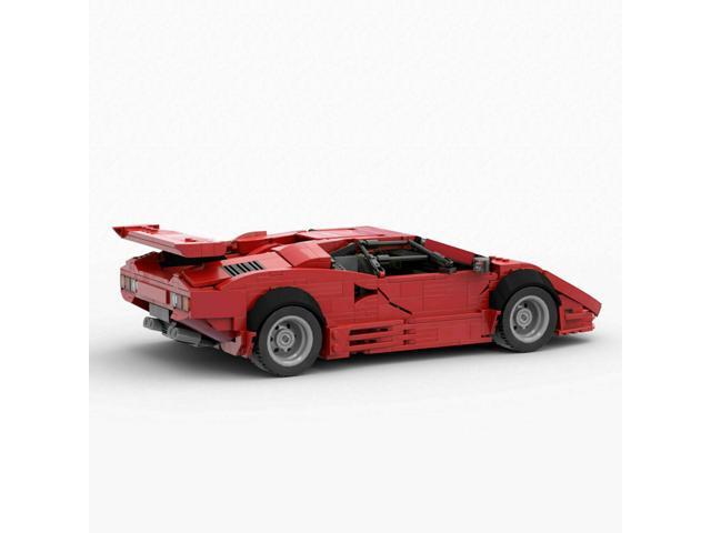 ZITIANYOUBUILD MOC-57779 Classic LP5000 Quattrovalvole Supercar Sports Car Red Version
