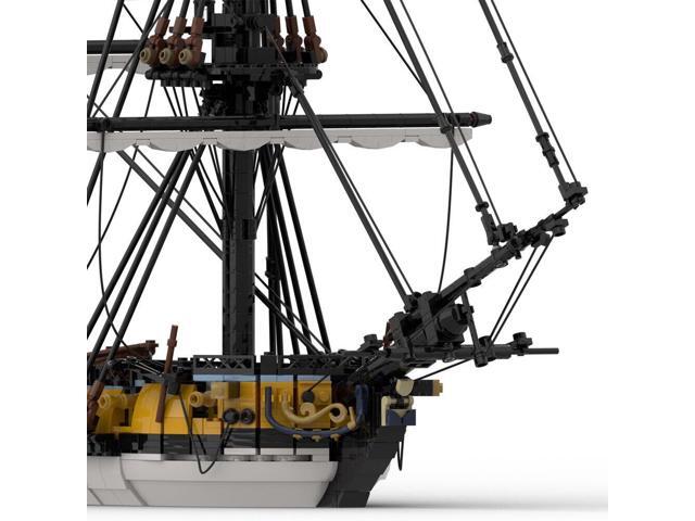 ZITIANYOUBUILD MOC-134008 14-gun Sloop Rigged Ship with 2 Masts and Interior 3233 Parts