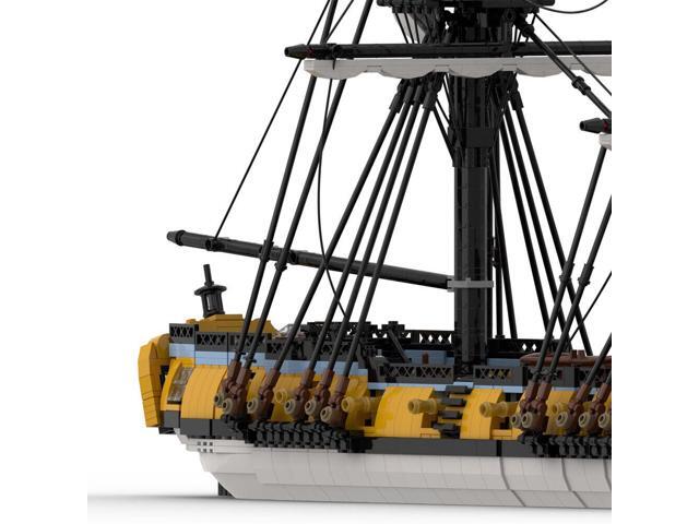 ZITIANYOUBUILD MOC-134008 14-gun Sloop Rigged Ship with 2 Masts and Interior 3233 Parts