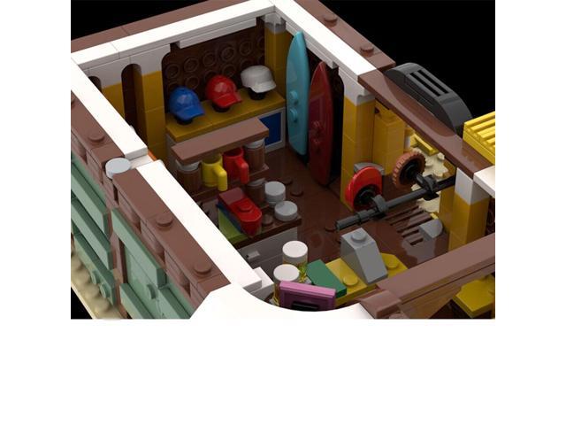 ZITIANYOUBUILD MOC-111058 Beach Bar and Surf Shop with Barrel Tables and a Palm Tree 932 Parts