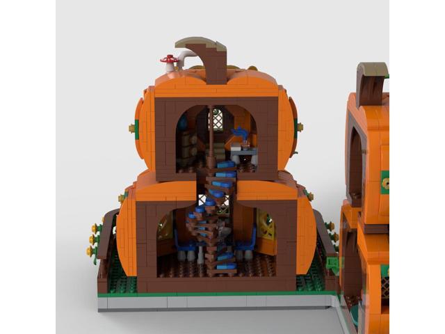 ZITIANYOUBUILD MOC-81916 Modular Two-Story Pumpkin House Model for Halloween 2280 Parts