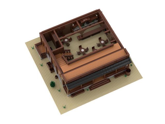 ZITIANYOUBUILD MOC-135953 Modular Desert Bar & Hostel with Interior 6481 Parts