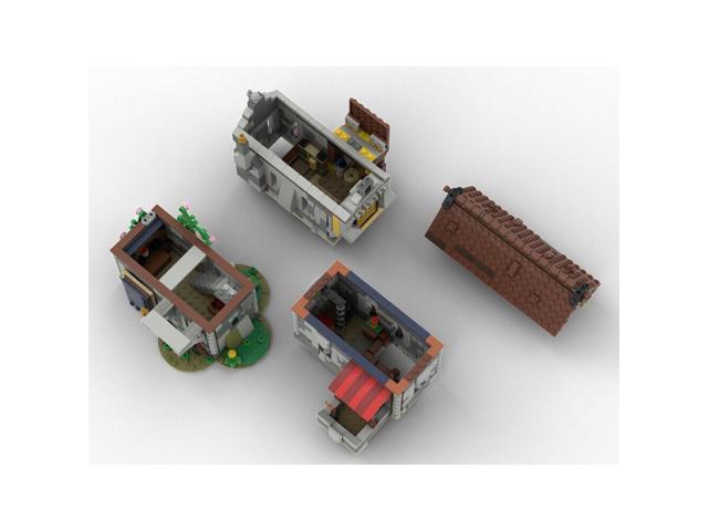 ZITIANYOUBUILD MOC-156479 Medieval House with Detailed Interior Modular Building 969 Parts