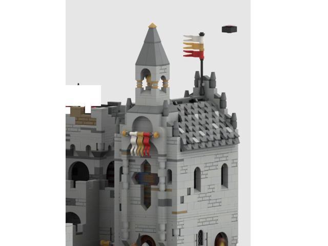 ZITIANYOUBUILD MOC-45559 Medieval Castle with Chapel with Defense Towers 12321 Parts