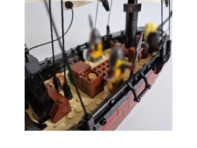ZITIANYOUBUILD MOC-150662 Medieval Ship Model for Pirates Theme Series 1380 Parts