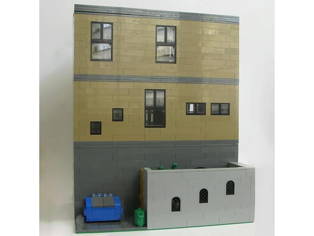 ZITIANYOUBUILD C4222 Modular Café 3-storey Building Model with Courtyard 2956 Parts