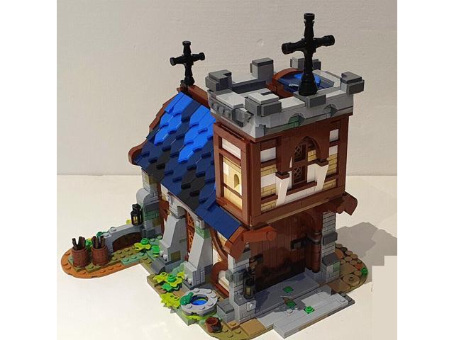 ZITIANYOUBUILD MOC-148387 Medieval Church with Small Garden for Medieval Town 1636 Parts
