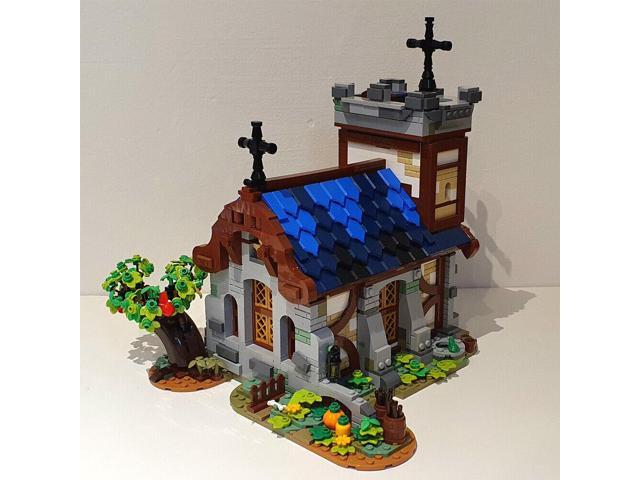 ZITIANYOUBUILD MOC-148387 Medieval Church with Small Garden for Medieval Town 1636 Parts