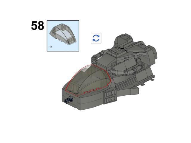 ZITIANYOUBUILD Custom MOC-126424 Wraith-Dart Space Wars Ship Sci-Fi Spacecraft Model 242 Parts