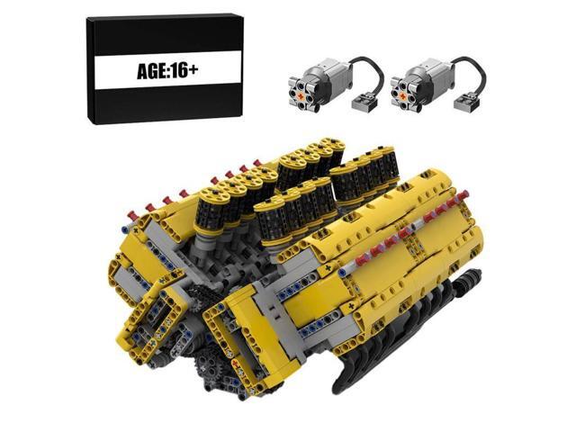 ZITIANYOUBUILD Custom MOC-169906 V16 Engine Model with Dual Pushrod Valves 3247Parts