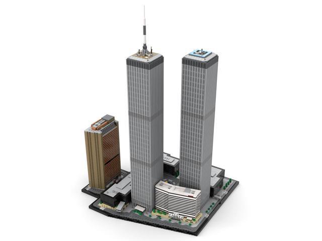 ZITIANYOUBUILD Custom MOC-177998 World Trade Center Complex 1:800 Scale Architecture 7121 Parts