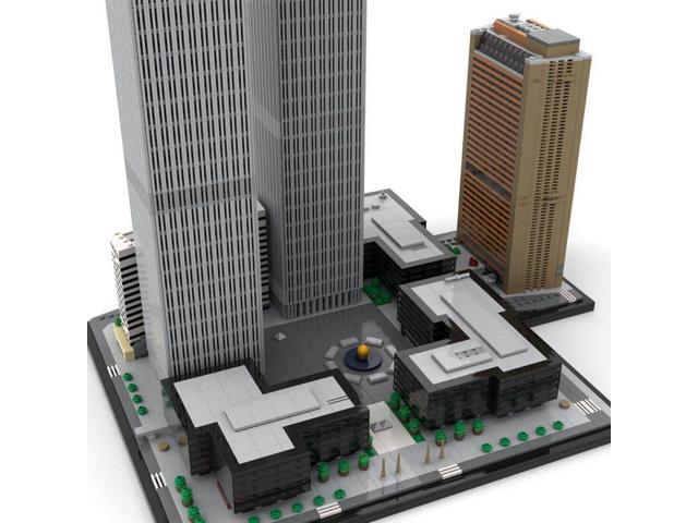 ZITIANYOUBUILD Custom MOC-177998 World Trade Center Complex 1:800 Scale Architecture 7121 Parts