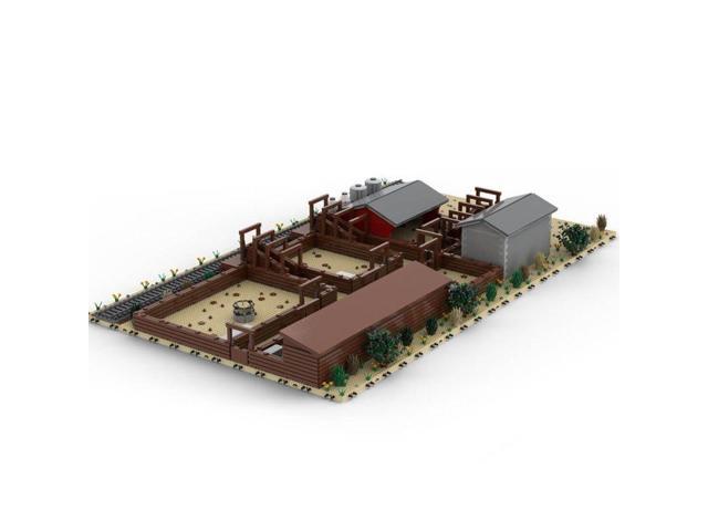 ZITIANYOUBUILD Custom MOC-131286 Railroad Stock Yard Mini Railway Scene Model 9175PCS Toys Gift