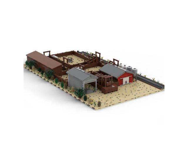 ZITIANYOUBUILD Custom MOC-131286 Railroad Stock Yard Mini Railway Scene Model 9175PCS Toys Gift