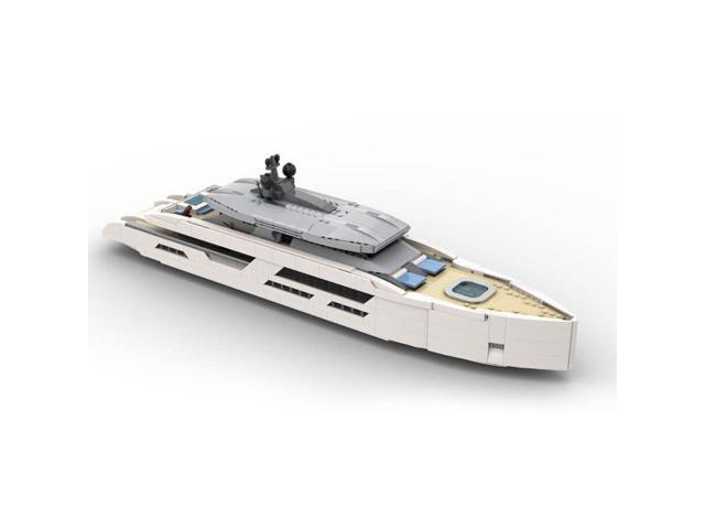 ZITIANYOUBUILD Custom MOC-164898 1/80 Scale Yacht DIY Assembly Set (2977PCS/White) Toys Gift