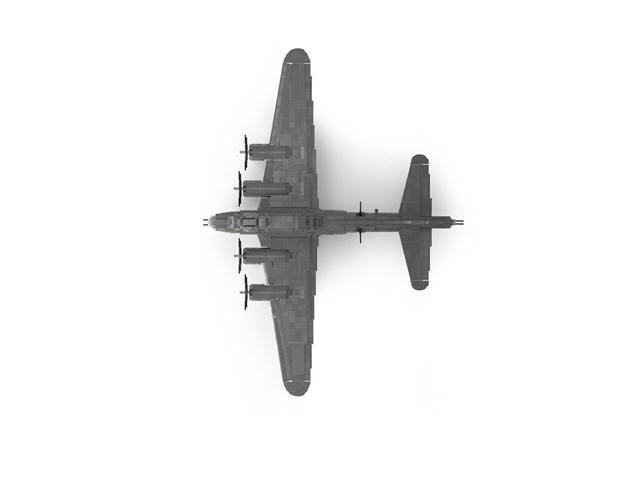 ZITIANYOUBUILD Custom B-17G - WWII Heavy Bomber with Detailed Interior and Rudder 3074 Parts