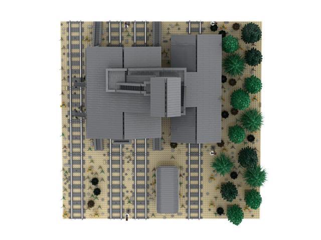 ZITIANYOUBUILD Custom MOC-64664 Modern Coaling Tower for Railroad Train Theme7545PCS
