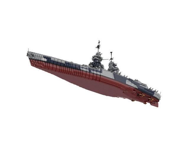 ZITIANYOUBUILD Custom MOC-163300 French Battleship Richelieu Ship 1:200 Scale 10803 Parts