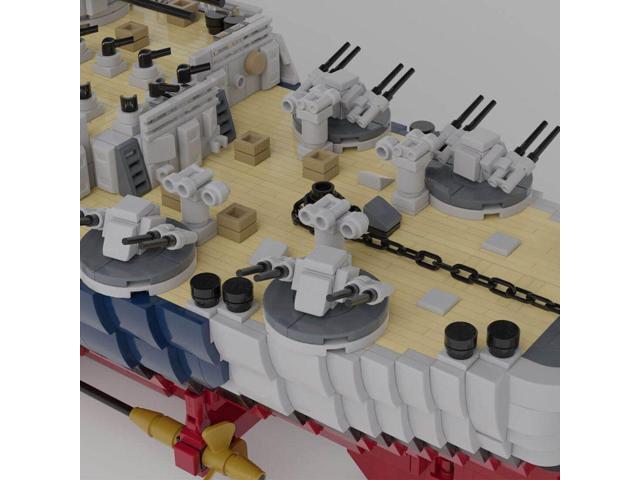 ZITIANYOUBUILD Custom MOC-163300 French Battleship Richelieu Ship 1:200 Scale 10803 Parts