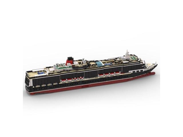 ZITIANYOUBUILD Custom Moc-113635 The Beautiful Panamax Cruise Ship (5196 Parts) Scale: 1:375