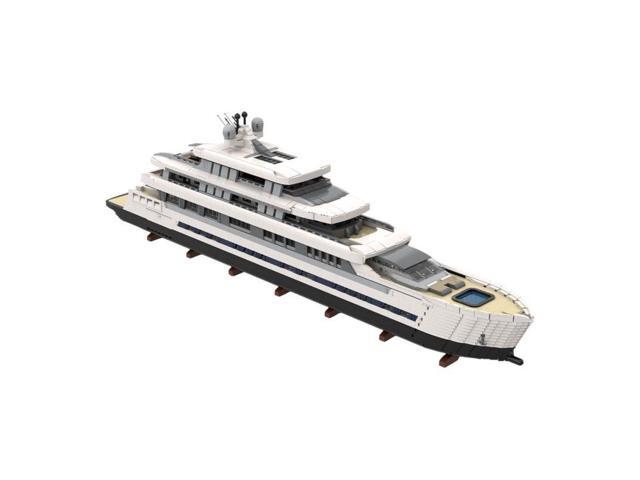 ZITIANYOUBUILD Custom MOC-164155 Large Luxury Yacht - WHITE Version with 4 Decks 16189 Parts