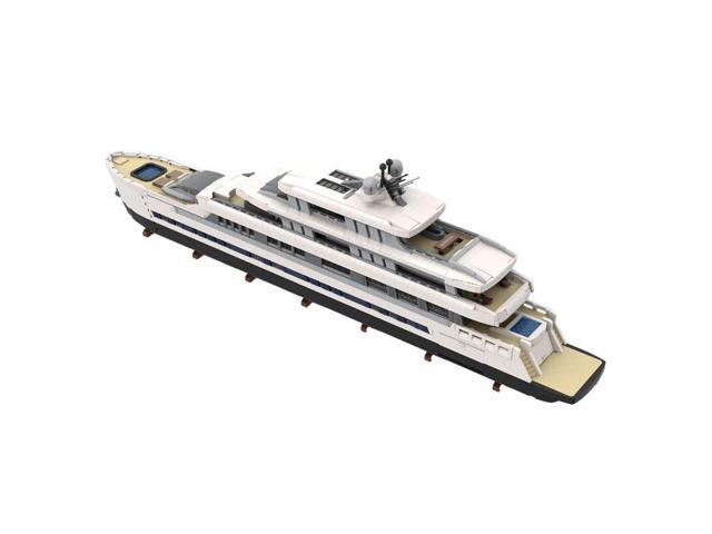 ZITIANYOUBUILD Custom MOC-164155 Large Luxury Yacht - WHITE Version with 4 Decks 16189 Parts