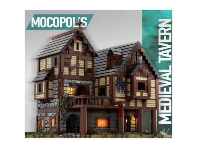 ZITIANYOUBUILD Custom MOC-76694 Medieval Tavern House with Interior Modular Building 3130 Parts