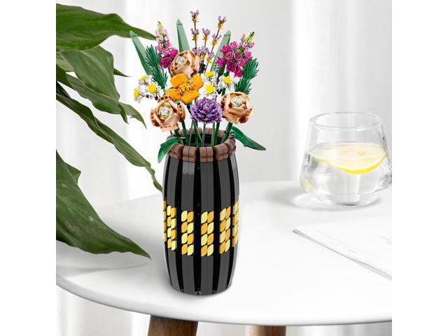 ZITIANYOUBUILD Custom Black Vase Large Mouth 533 Pieces For Flower Bouquet Botanical Bouquet