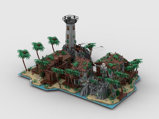 ZITIANYOUBUILD Custom MOC-175455 Pirate Island Bay with Harbour, Tavern, Prison 9888 Parts