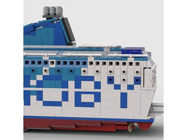 ZITIANYOUBUILD Custom MOC-70745 Moby Aki An Italian Fast Cruiseferry 2218 Parts 1:325 Scale