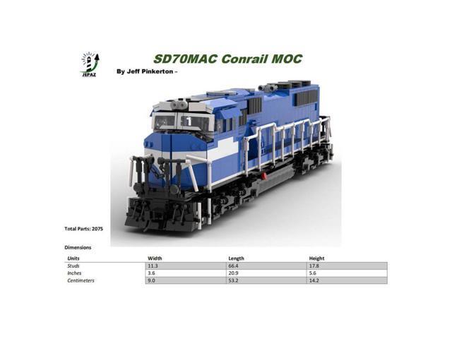 ZITIANYOUBUILD Custom MOC-144909 SD70MAC Conrail Train Model(2065PCS/Dynamic Version) Toys Gift