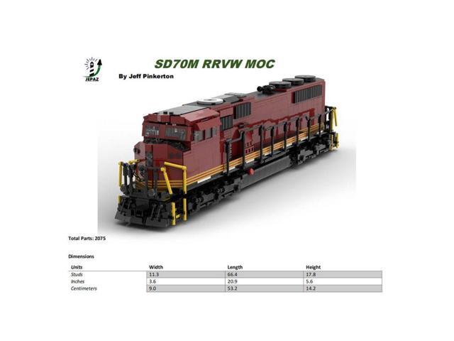 ZITIANYOUBUILD Custom MOC-147542 River Valley & Western (RRVW) SD70MAC Train (2065PCS