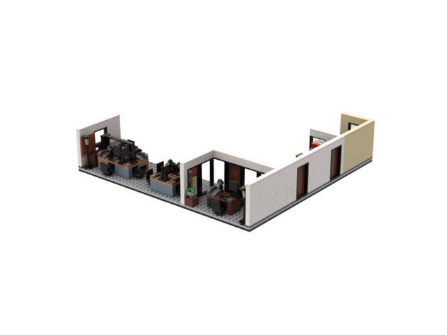 ZITIANYOUBUILD Custom MOC-141391+MOC-140436 Office Building Scene Model(2078PCS) Toys Gift