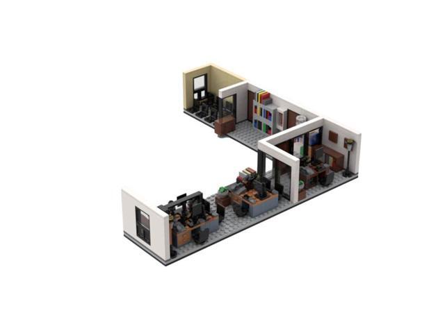 ZITIANYOUBUILD Custom MOC-141391+MOC-140436 Office Building Scene Model(2078PCS) Toys Gift