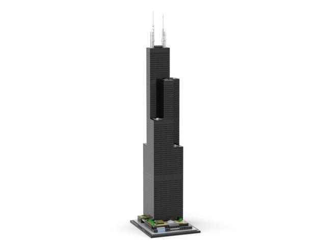 ZITIANYOUBUILD Custom MOC-127024 Willis Tower (Sears Tower) 1:800 Scale Building (2845PCS)