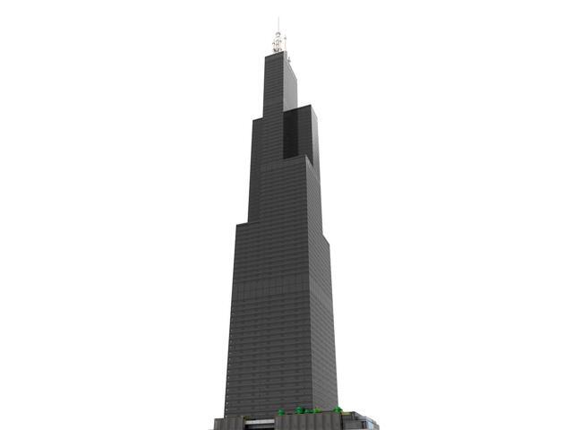 ZITIANYOUBUILD Custom MOC-127024 Willis Tower (Sears Tower) 1:800 Scale Building (2845PCS)
