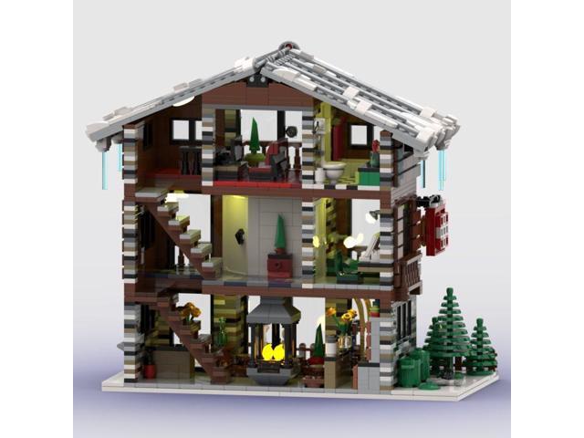 ZITIANYOUBUILD Custom MOC-91029 Winter Village Swiss Restaurant and Hotel (2235 Parts)