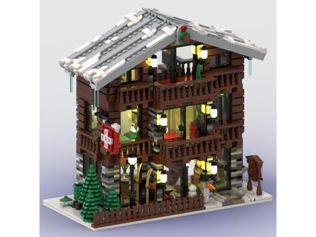 ZITIANYOUBUILD Custom MOC-91029 Winter Village Swiss Restaurant and Hotel (2235 Parts)