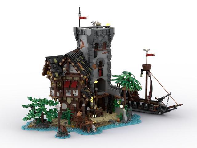 ZITIANYOUBUILD Custom Moc-163589 Old Pirate Fortress Crimson Outpost on Island 3813 Parts