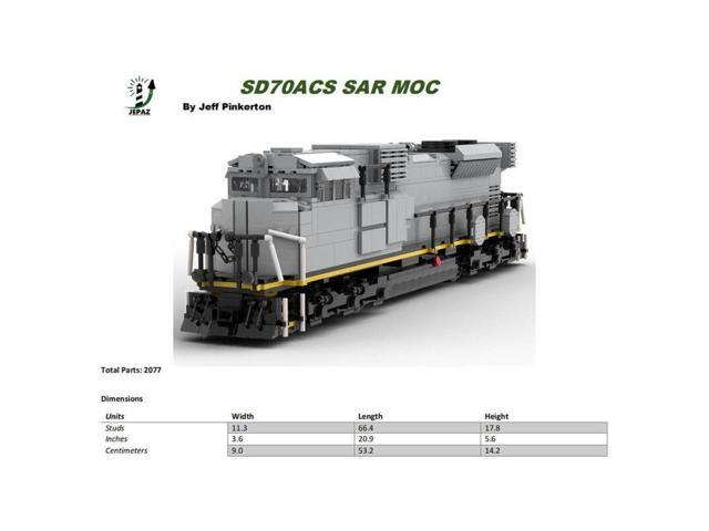 ZITIANYOUBUILD Custom MOC-142645 Saudia Arabia Railways SAR SD70ACS Train(2077PCS) Toys Gift