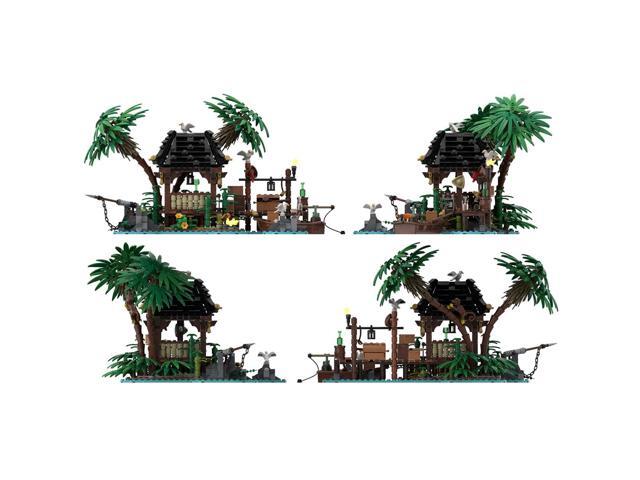 ZITIANYOUBUILD Custom MOC-117300+MOC-110117 A Pirate's Getaway with Waters Baseplate 1874 Parts