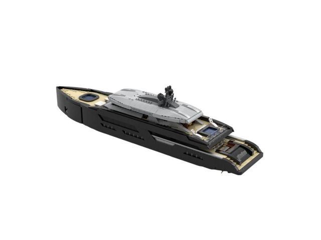 ZITIANYOUBUILD Custom MOC-164800 Medium Yacht Model(2977PCS/Black) Toys Gift for Christmas