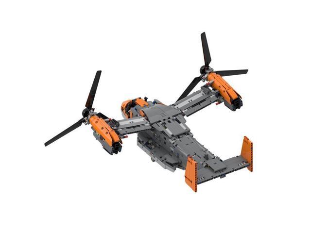 ZITIANYOUBUILD Custom MOC-60447 Military V22 Fishhawk Model (Dynamic Version/1607 Parts)